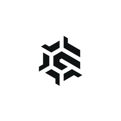 Initials Letter G, Abstract Hexagon Logo Design Concept