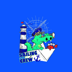 jacaré navegando na diversão