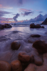 Porth nanven blue hour sunset Cornwall England uk 