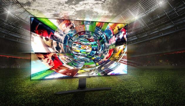Streaming of soccer images on the internet in a digital cable