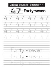 Numbers tracing worksheet. 0-100 writing pages. Handwriting exercise for kids. Printable worksheet.