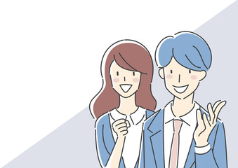 笑顔のビジネスパーソン