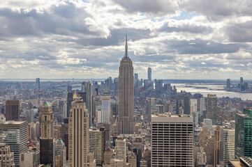 Obraz na płótnie Canvas September 2021 New York City Manhattan midtown buildings skyline
