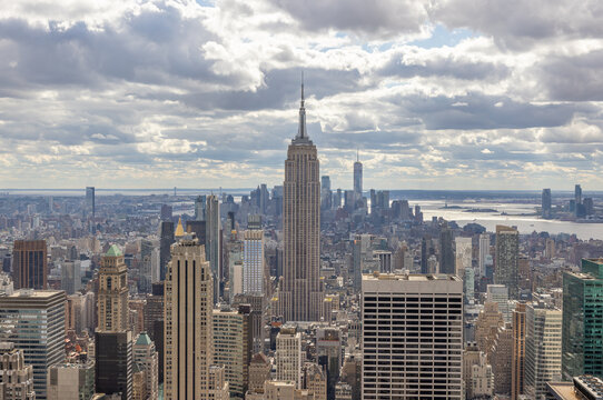 September 2021 New York City Manhattan midtown buildings skyline © blvdone