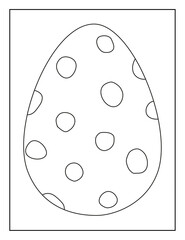Easter Coloring Book Pages for Kids. Coloring book for children. Easter Eggs.