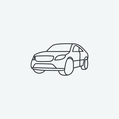 Obraz premium Car vector ion illustration sign