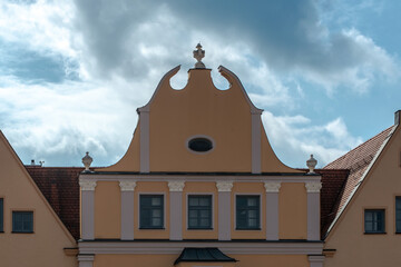 Roof gables on historical houses in Donauwörth