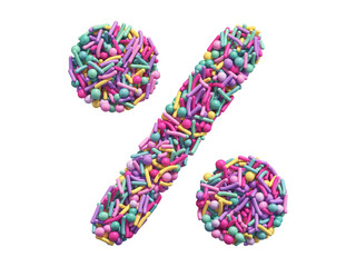 Candy sprinkles font. Letter .