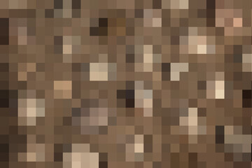 A brown squares illustration. Leopard pixel multi colored texture. Geometric backdrop in abstract style. Warm mosaic texture for your business. Design trendy background. Trendy background. Brown shape