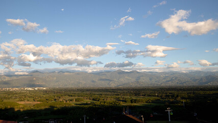 Valley and the mountains in Colombia