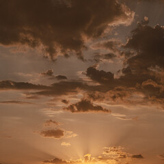 Fototapeta na wymiar A Sunset In Phoenix. Painterly