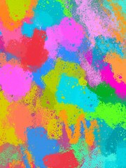 multicolored abstract background, sponge, digital painting
