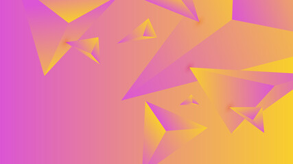polygon, abstract pink, yellow gradient wallpaper background vector illustration