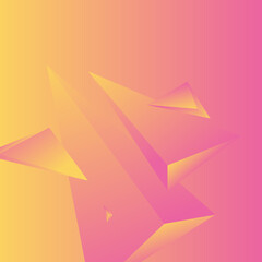 polygon, abstract colorful, magenta, amber gradient wallpaper background
