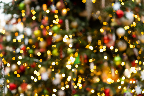 Lower Lights Christmas 2022 New Year's Christmas Bokeh From Christmas Lights New Year's Eve 2022,  Background Wall Mural-Надежда Урюпина
