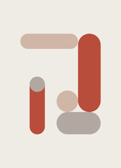 Abstract simple orange, light shapes background