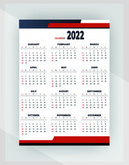 New modern calendar design template 2022