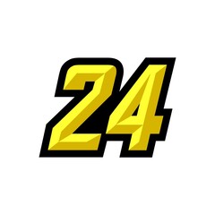 Creative modern logo design racing number 24