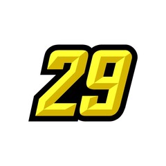 Creative modern logo design racing number 29