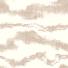 Minimal ecru jute wavy stripe texture pattern. Two tone washed out beach decor background. Modern rustic brown sand color design. Seamless striped distress pattern for shabby chic coastal living. 