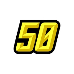 Creative modern logo design racing number 50