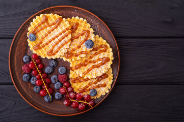 Sweet golden Belgian waffles