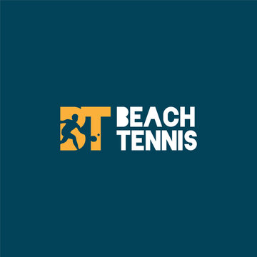 Logo template for beach tennis.
