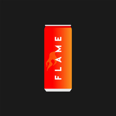 Obraz premium Flame. Simple and modern logo template for energy drink.