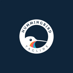 Hummingbird. Logo template.