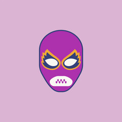 Lucha libre mask illustration.