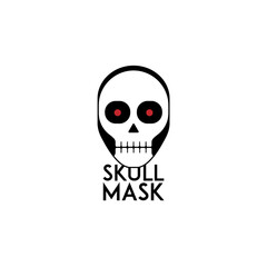 Skull mask. Logo template. 
