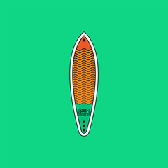 Surfboard. Logo template.