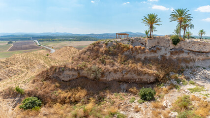 The view from Tel Megiddo Nation Park of the Jezreel Valley in northern Israel.
