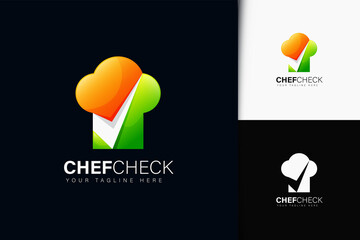 Chef check logo design with gradient