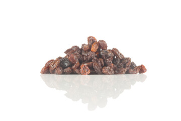 pile of raisins isolated