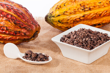 Theobroma cacao - Dried Crushed Cocoa Beans With Fruit