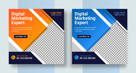 Modern Social square web banner for social media post template design, Facebook Post, Instagram Post template