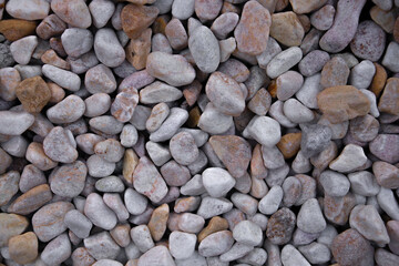 White and Brown Pebbles Background Texture / 白と茶の小石の背景テクスチャ