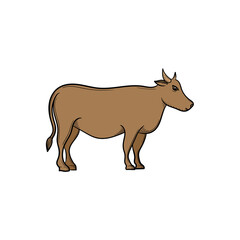 Cow hand drawn illustration sketch vector design