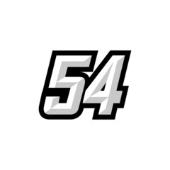 Creative modern logo design racing number 54