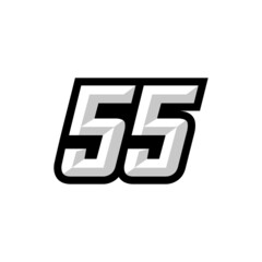 Creative modern logo design racing number 55