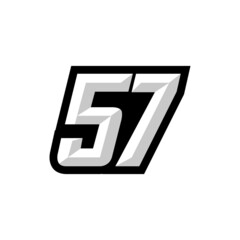 Creative modern logo design racing number 57