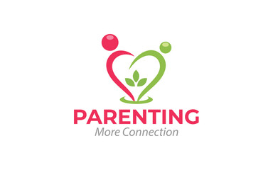 Fototapeta premium Illustration vector graphic of Healthy parenting Connecting logo design template