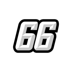 Creative modern logo design racing number 66