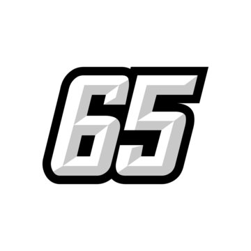 Creative modern logo design racing number 65