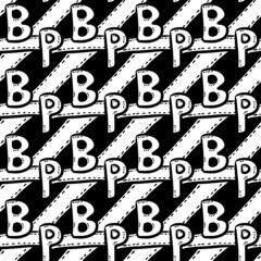 seamless pattern of text BP