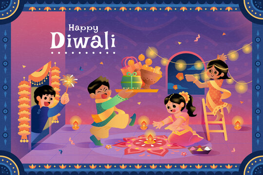 Happy Diwali card design