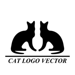 Cat logo ilustration vector