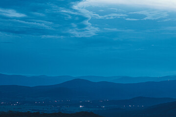 clouds over the mountain