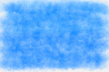 Colorful winter blue ink and watercolor textures on white paper background.